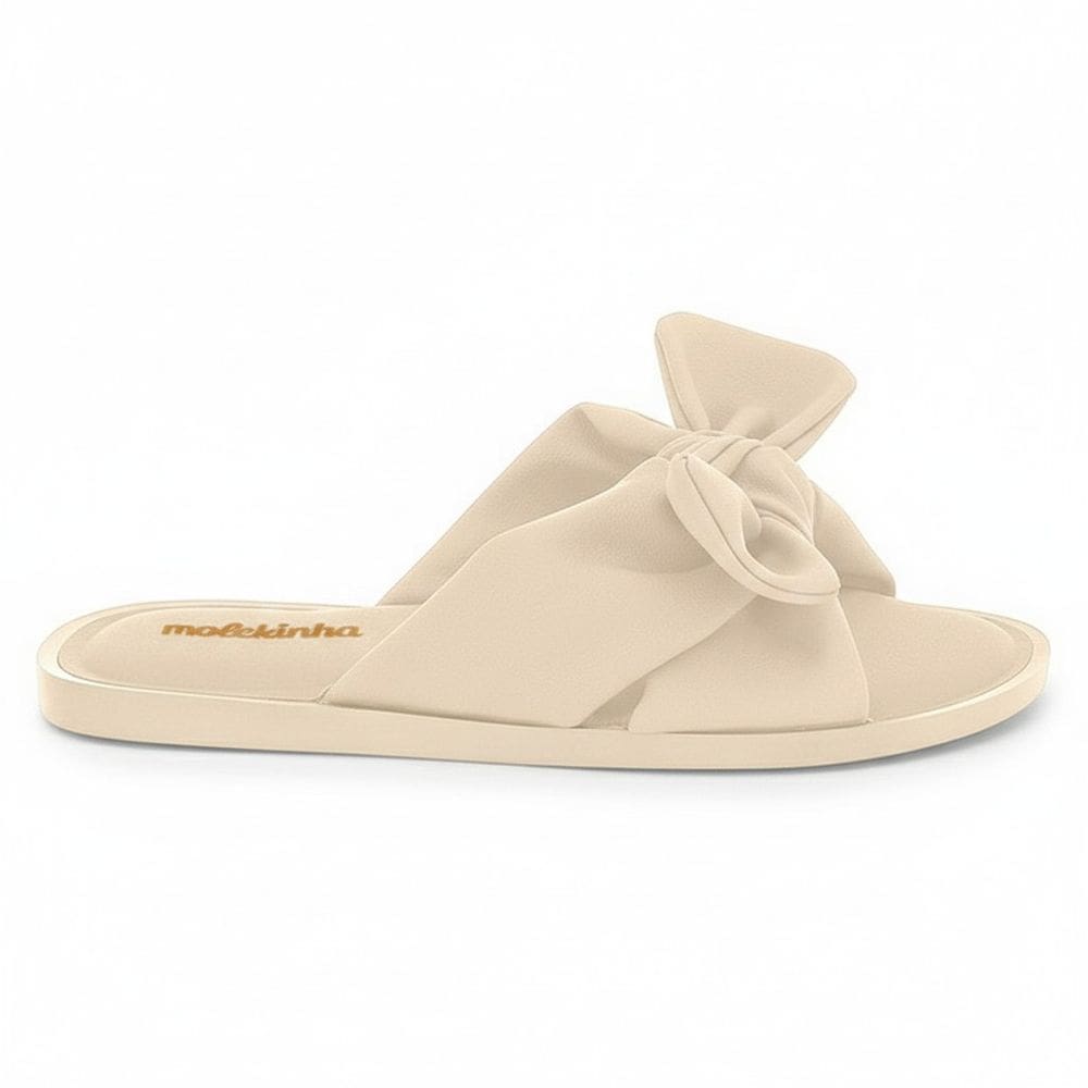 Chinelo Rasteira Infantil Molekinha Nobuck Laço 2372.102