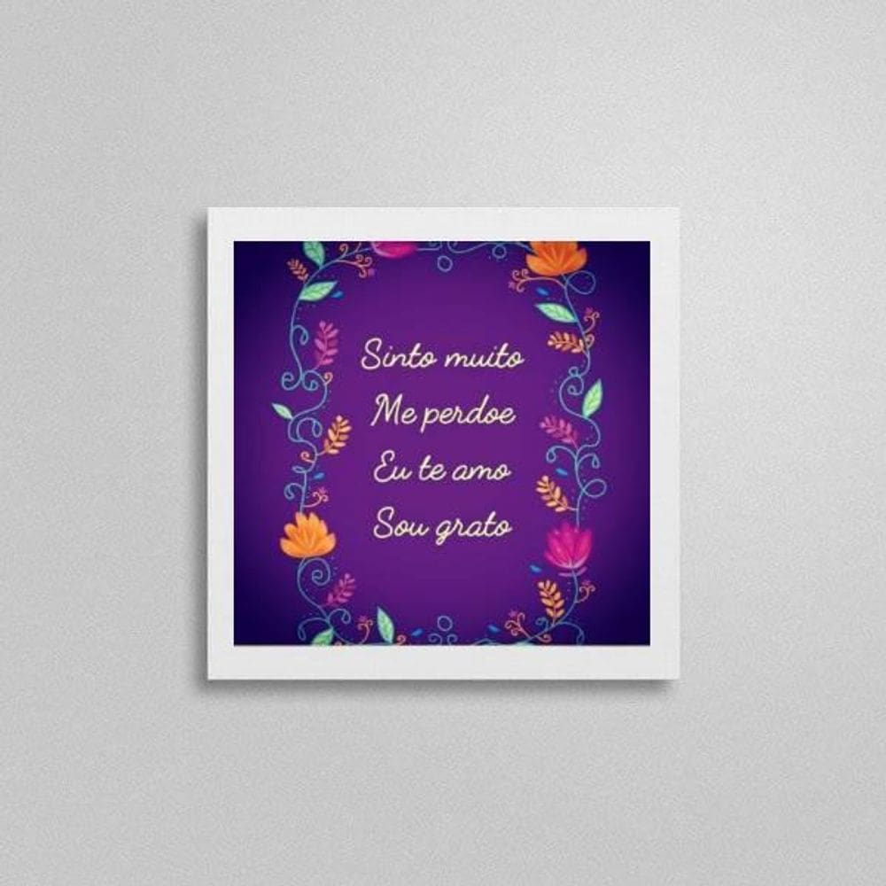 Quadro Quadrado Hooponopono 20X20Cm