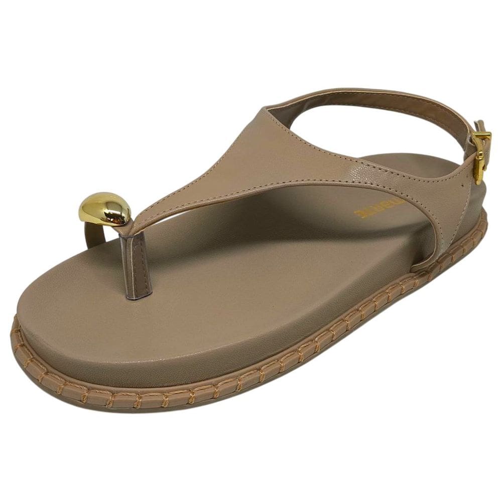 Sandália Feminina Papete Conforto Tiras Largas Anatômico