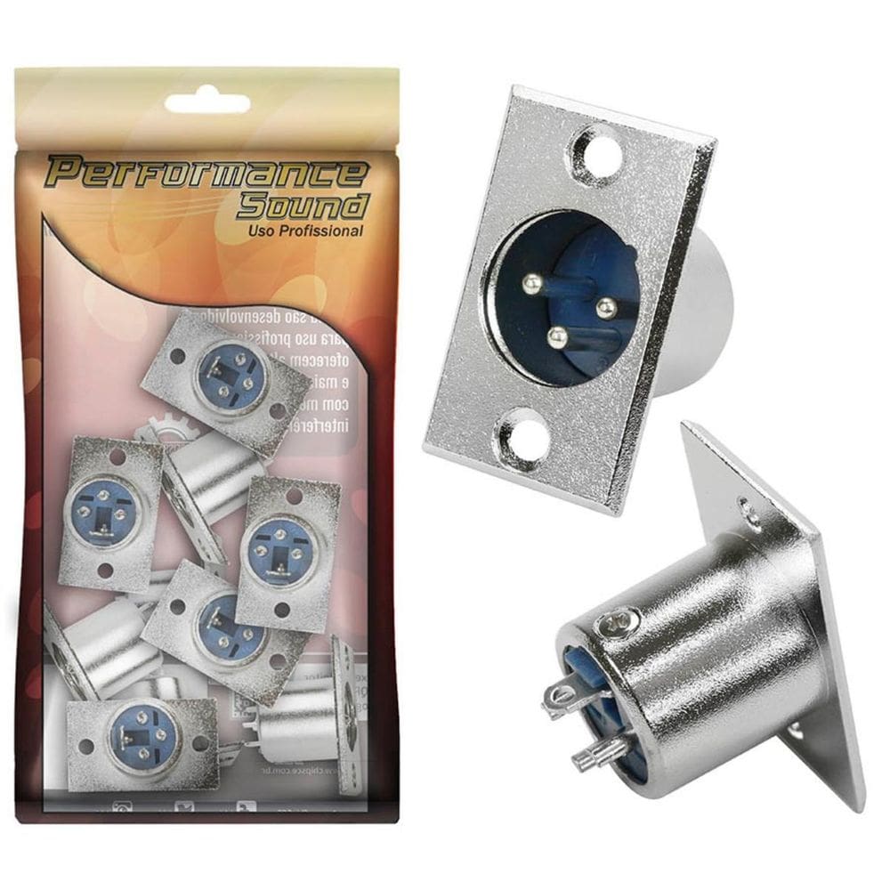 10X Plug Conector Canon Xlr Painel Macho Metal 3P  10 Pçs