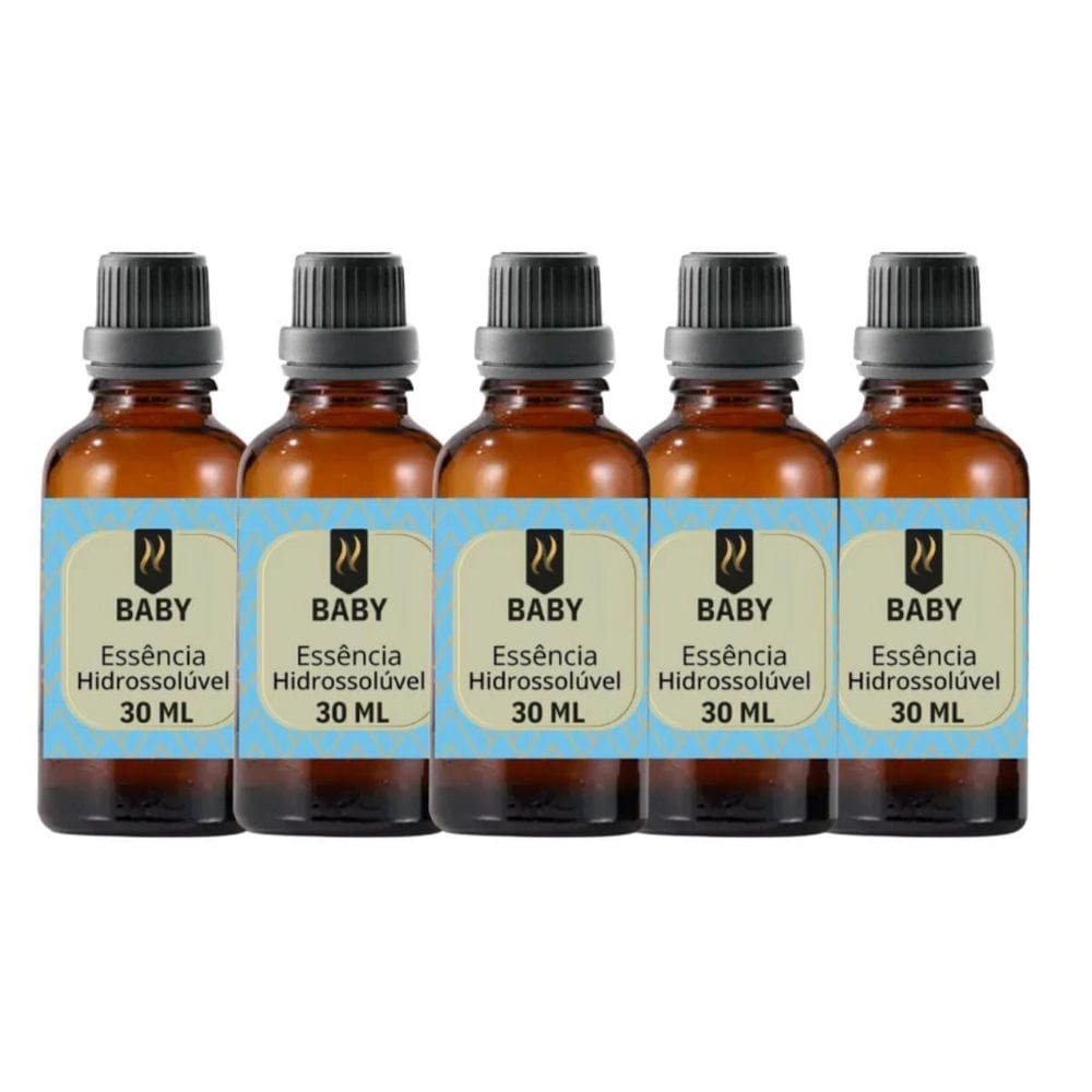 Super Kit 5 Essências A Base Água Hidrossolúvel 30Ml Difusor