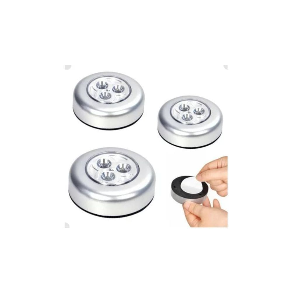 Kit 4 Lâmpada Luminária Adesivo Colante Sem Fio Led Pilha