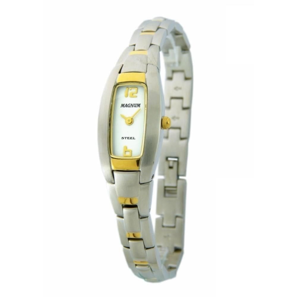 Relógio Magnum Feminino Ref: Ma28261B Retangular Bicolor