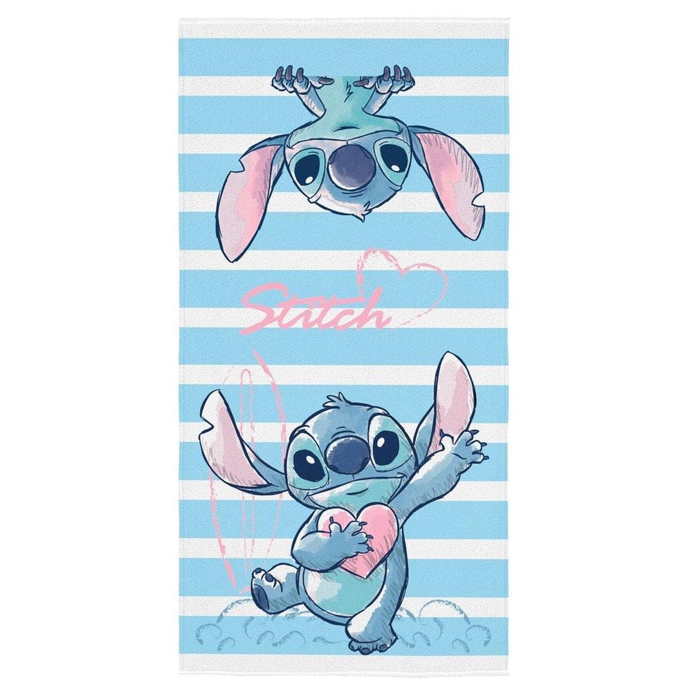 Toalha Banho Praia Stitch  Disney Aveludada 140X70Cm