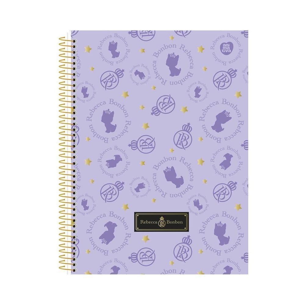 Caderno Rebecca Bonbon Espiral Capa Dura 1 Escolar Lilás