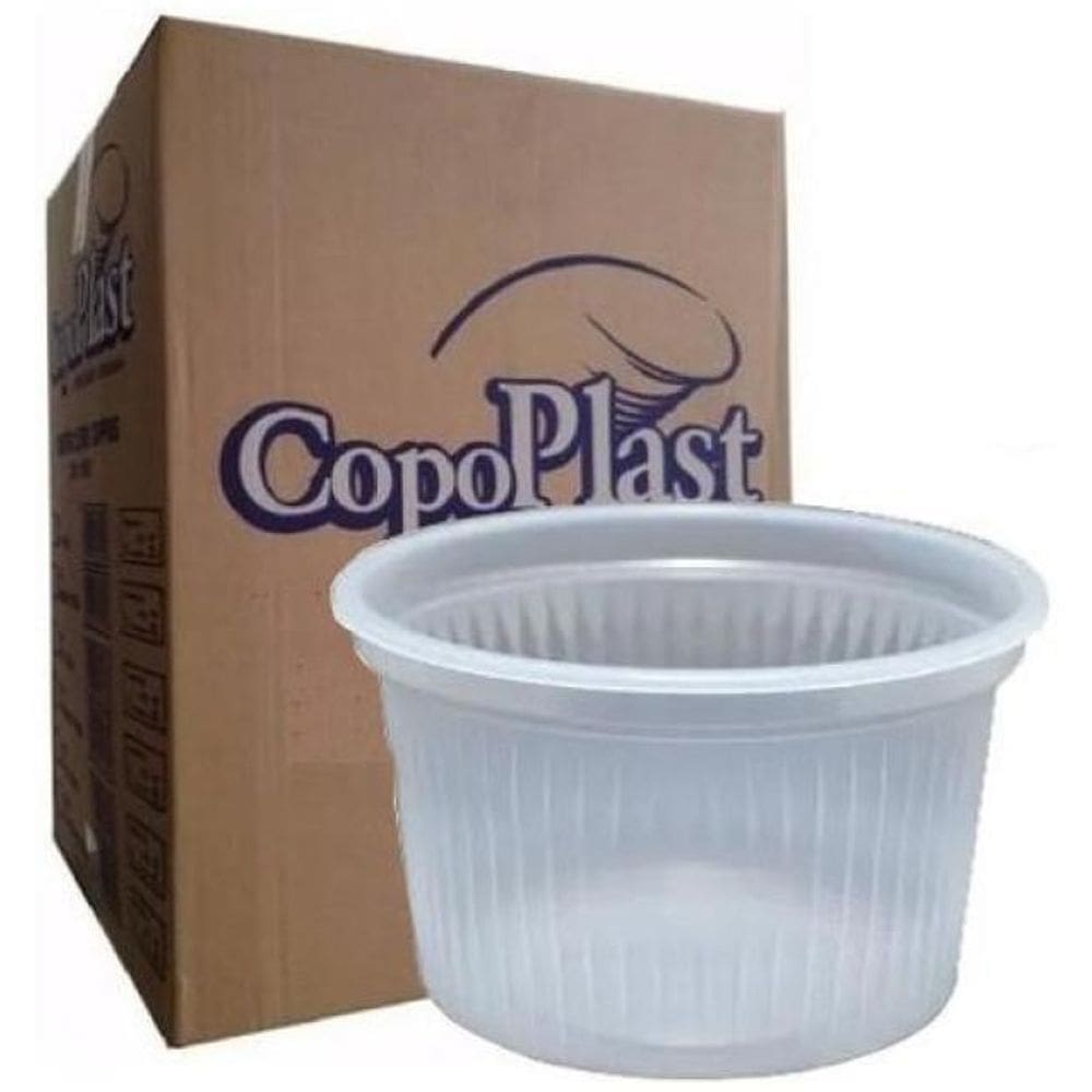 Pote Plástico Sem Tampa Para Sorvete 250Ml Copoplast C/1000