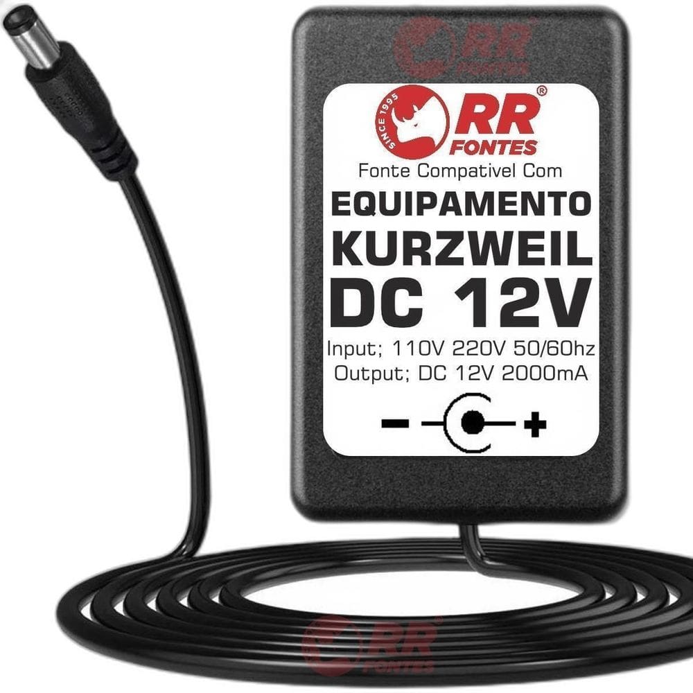 Fonte 12V Para Teclado Piano Kurzweil Sp4-7 Sp4-8 Sp47 Sp76
