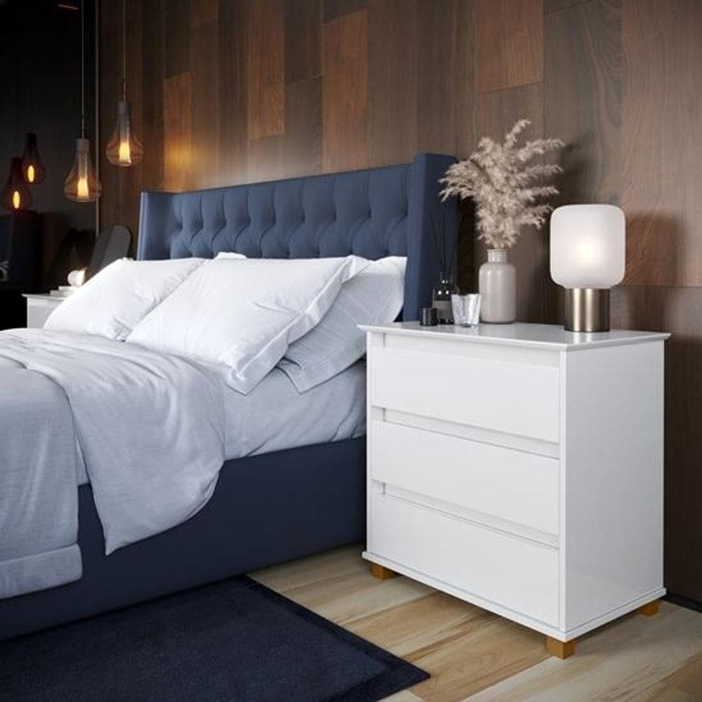 Mesa Cabeceira Mini Cômoda Branco - Comprar Moveis Sua Casa