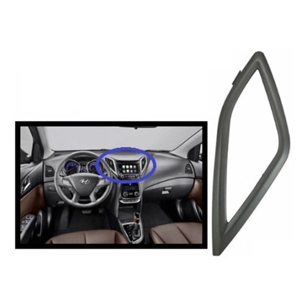 Moldura Aro Difusor Ar Central Hb20 Hb20S Hb20X Cinza Ld