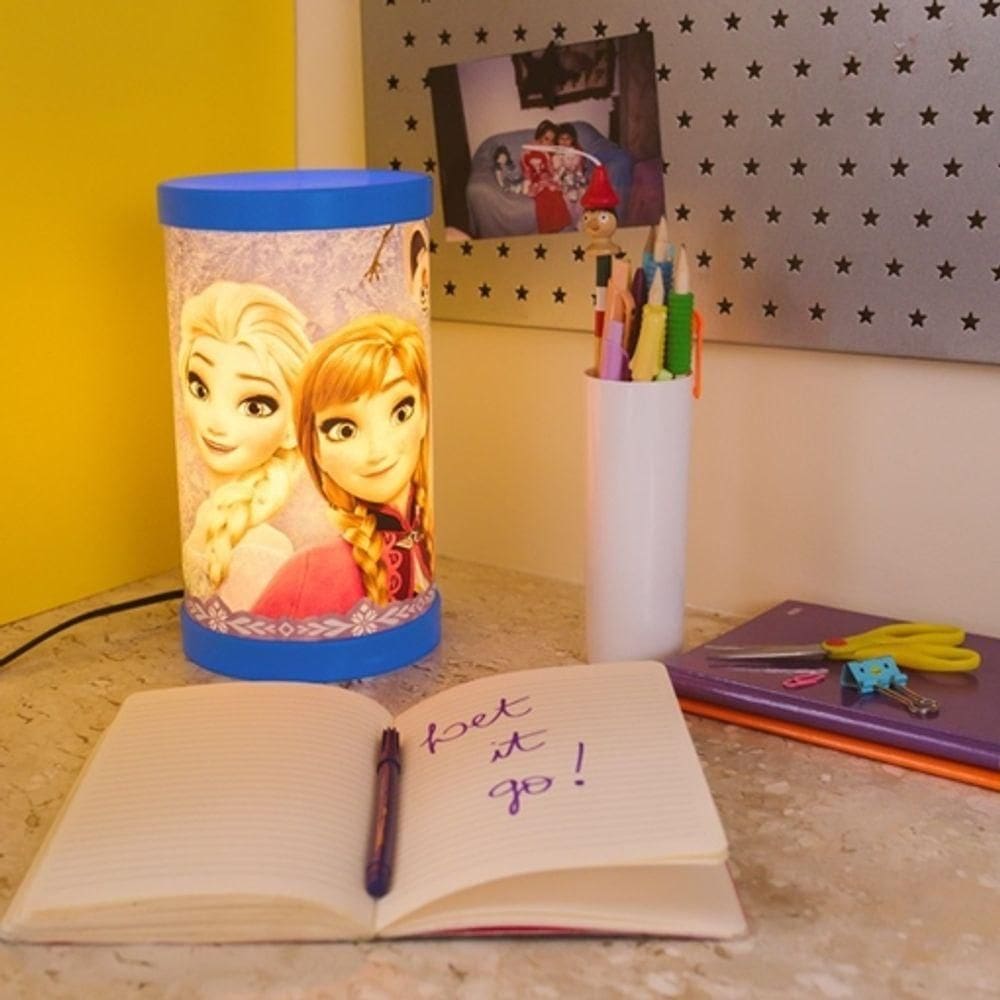 Luminária De Mesa Anna E Elsa Frozen Disney Bivolt