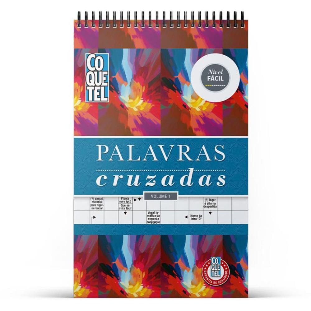 Livro Coquetel Espiral Palavras Cruzadas Vol. 01: Nível Fácil: Mantenha seu cérebro ativo com o desafio definitivo em palavras!