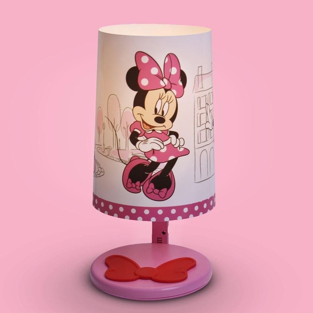Luminária Abajur De Mesa Minnie Mickey Mouse