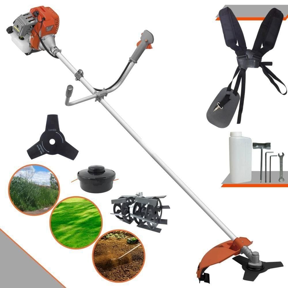 Roçadeira Tekna 2t Com Carretel + Faca 3p + Enxada Rotativa