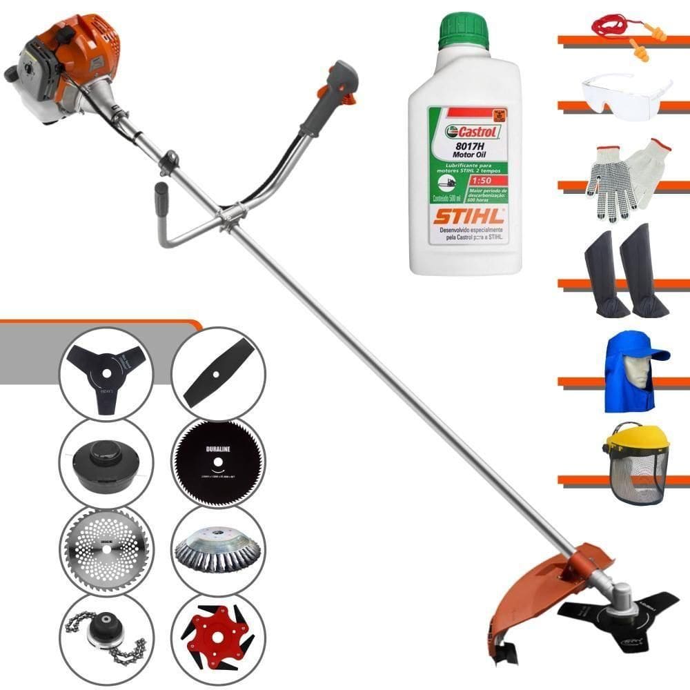 Roçadeira Rl520acg2 + 6 Facas + Escova + Epi + óleo Stihl