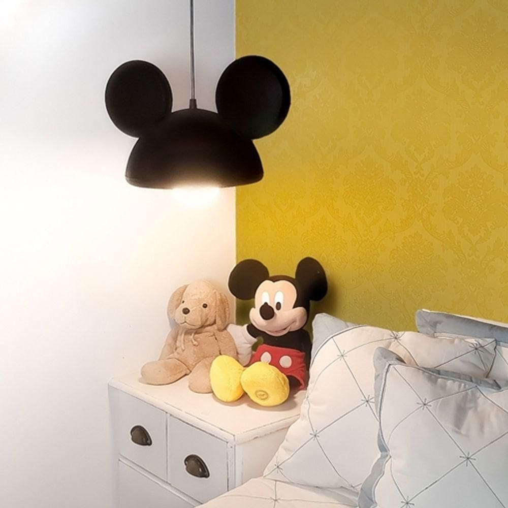 Luminária Orelhas Mickey Black Pendente