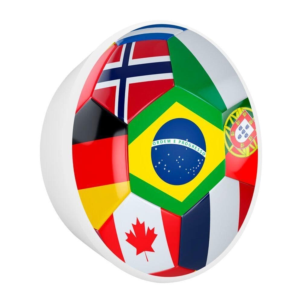 Luminária De Parede Decoração Criativa Bandeiras Mundiais Bivolt