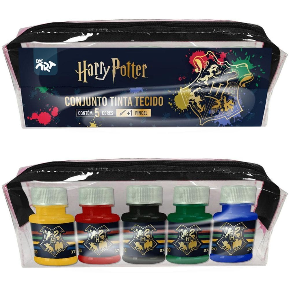 Estojo Com Tinta Tecido Harry Potter 5 Cores 37Ml 4992 - Dac