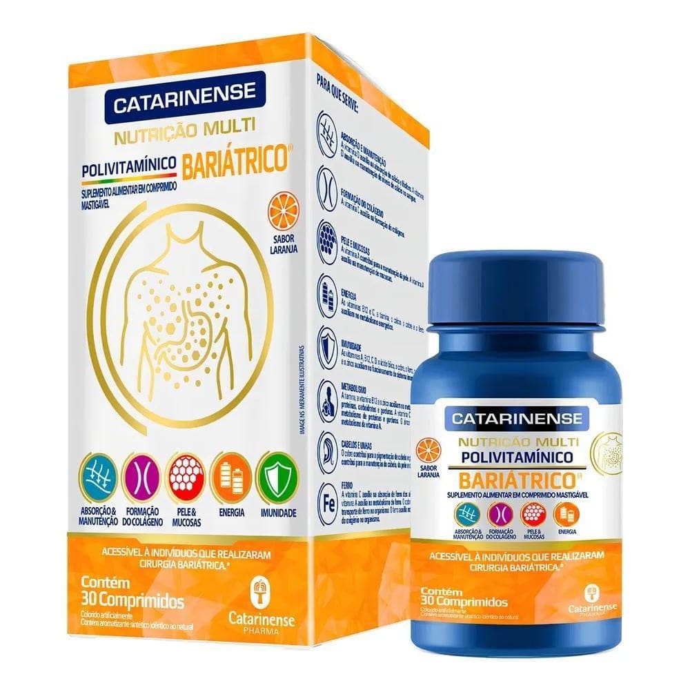 2X Polivitamínico Bariátrico Multi 30 Cpr Catarinense Sabor