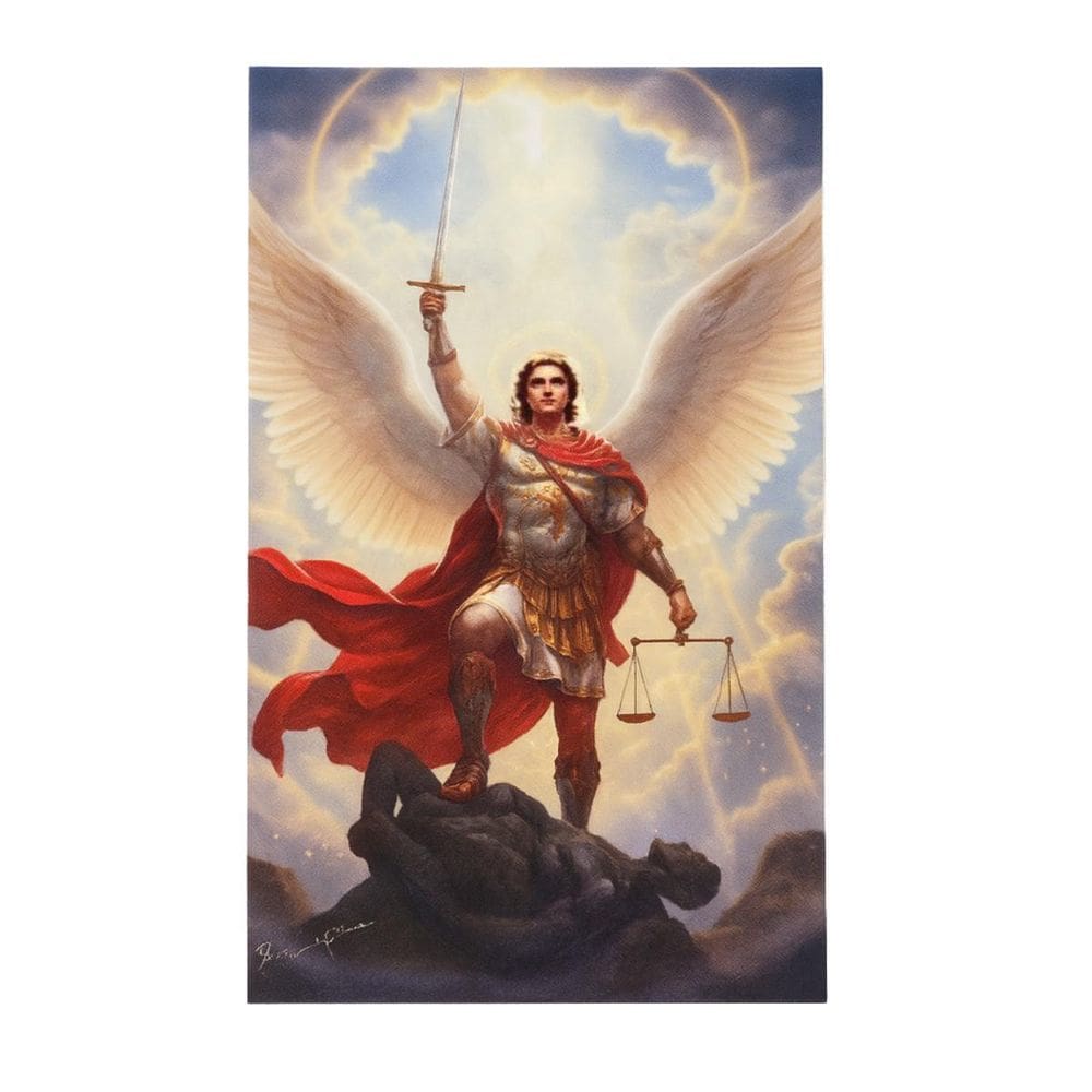 Adesivo Vinil Impermeável São Miguel Arcanjo Realista 9,5 Cm