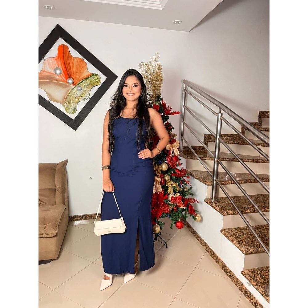 Vestido Longuete Com Bojo Amarrção Nas Costa Crisconf