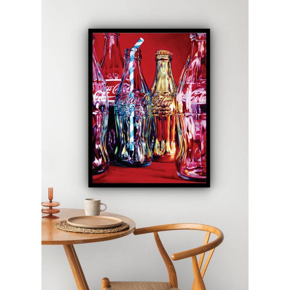 Quadro Decorativo Fotografia Garrafas Coca-Cola - 70X50Cm