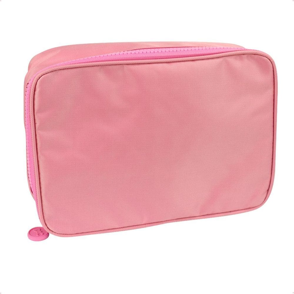 Estojo Baú Rosa Dac Com Divisórias Internas Em Tecido