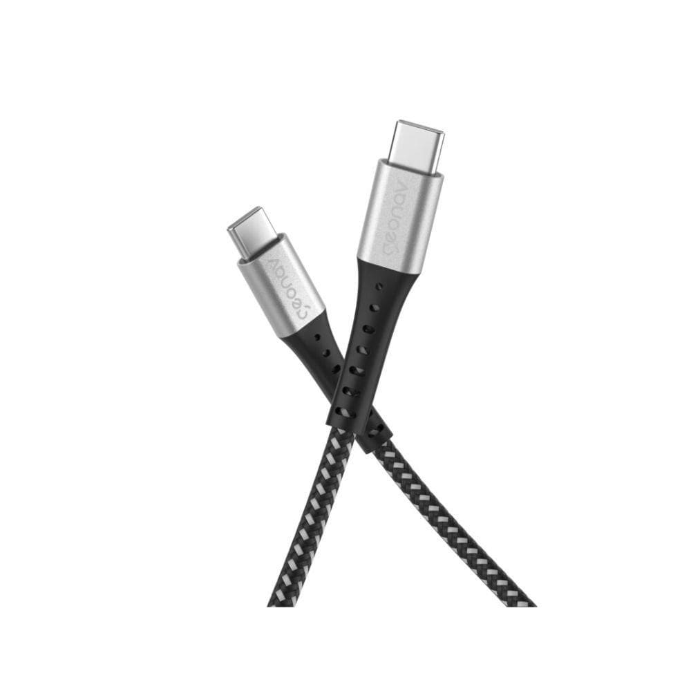 Cabo USB-C em Nylon Trancado Geonav – Preto