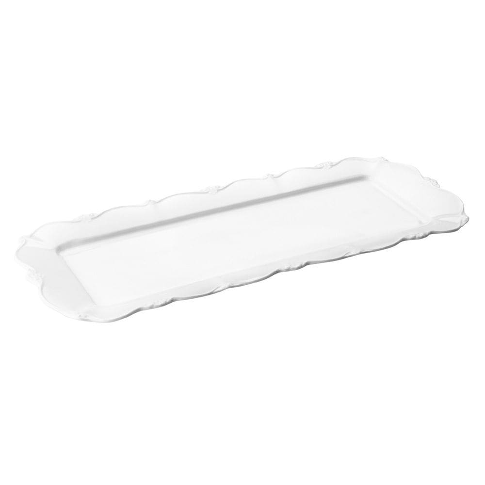 Travessa Retangular em Porcelana Fancy Branco 35x16cm Wolff