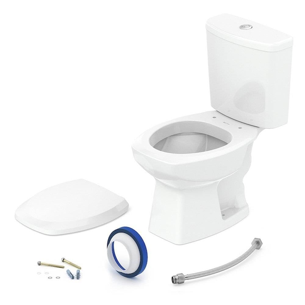 Kit Vaso Sanitário Incepa Celite Thema - Caixa Acoplada e Acessórios De Fixação Branco