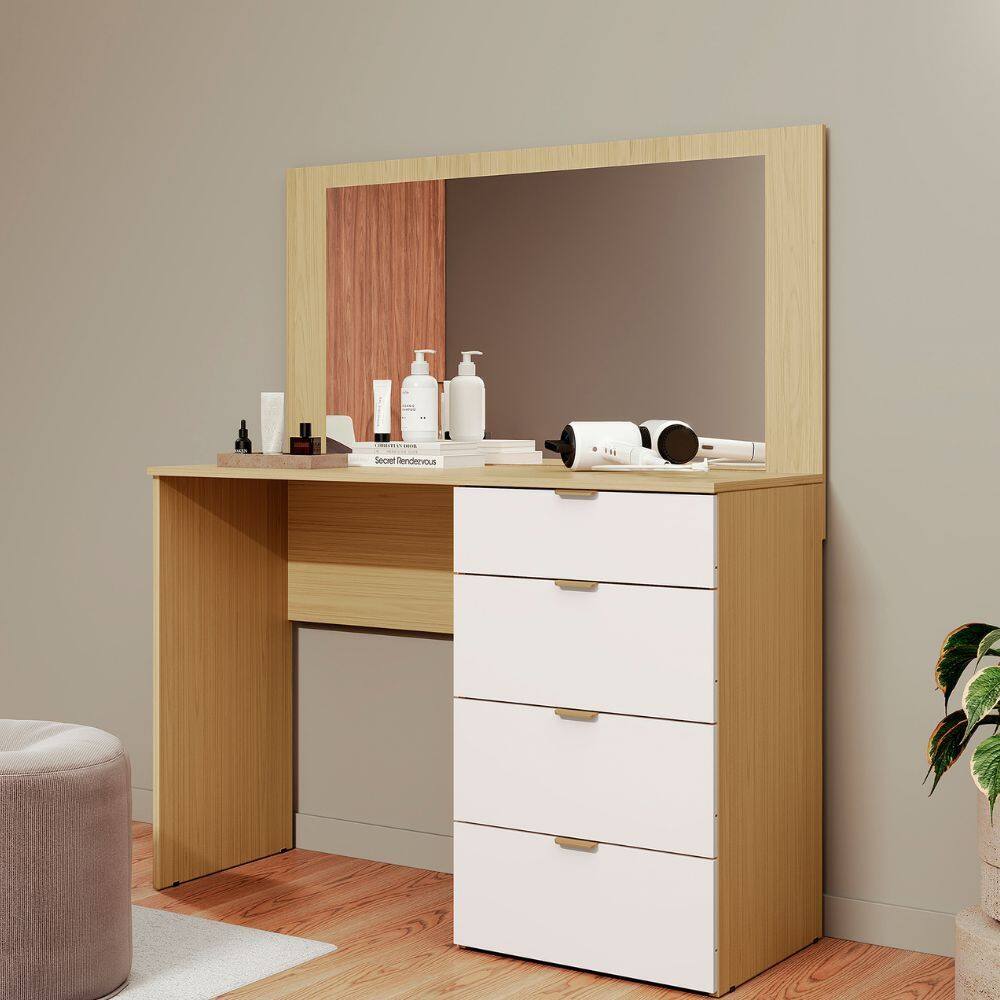 Guarda Roupa Casal 6 Portas 4 Gavetas MDF Nantes Luciane