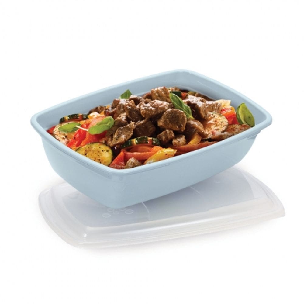 Pote Grande Container 3L com Tampa Transparente - Vasilha Container Versátil Retangular de Plástico 3 Litros - PANAMI