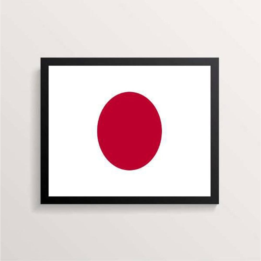 Quadro Decorativo Bandeira Japão 45X34Cm