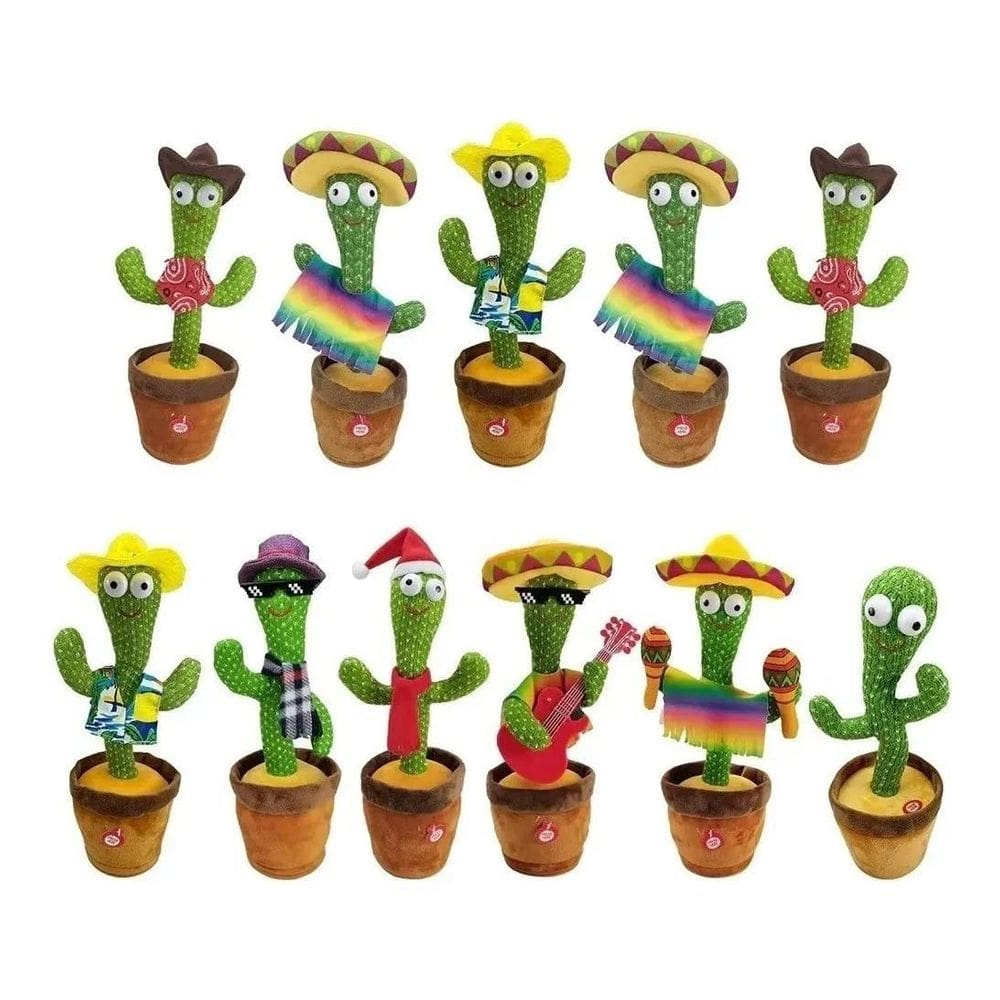 Cacto Dançante Falante Música Repete A Fala Luzes