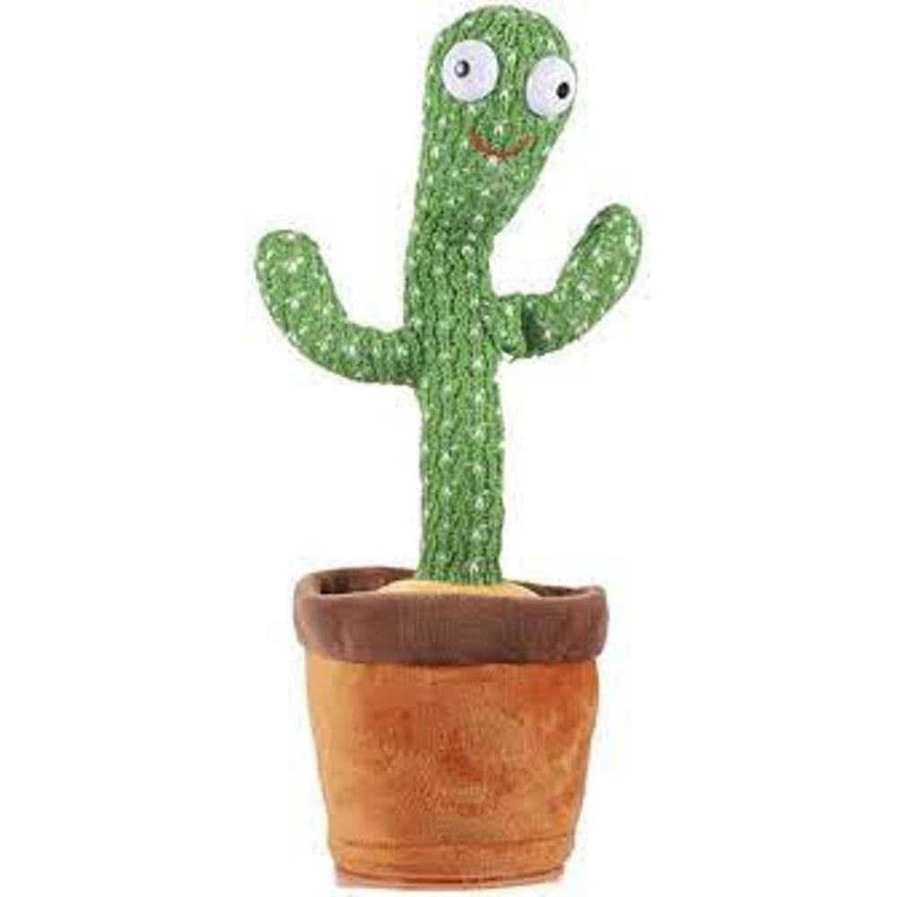 Cacto Dançante Toca Musica Dança Imita Falante Led E Usb