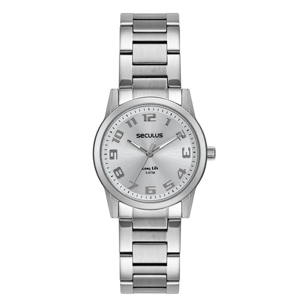 Relógio Seculus Feminino Ref: 20954L0Svna4 Casual Aço