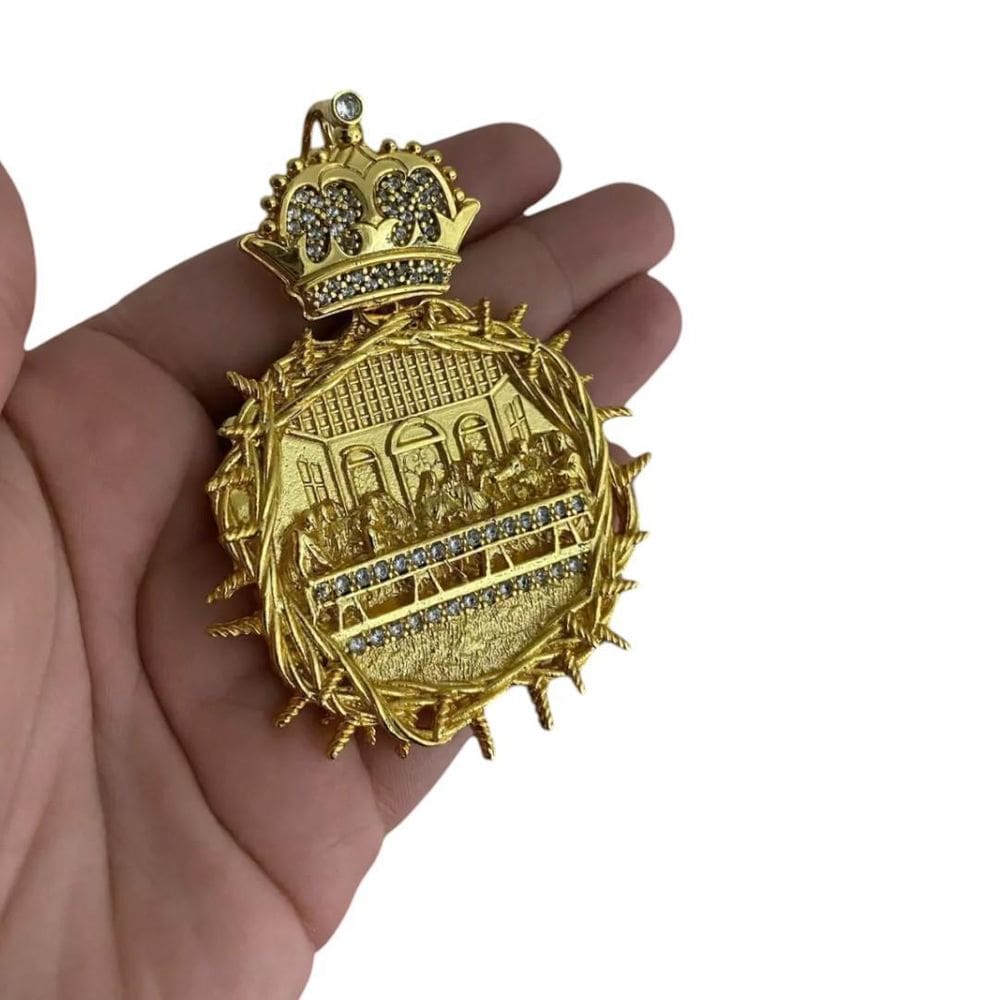 Pingente Santa Ceia - Banhado A Ouro 18K