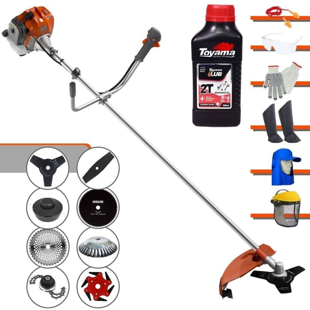 Roçadeira Rl520acg2 + 6 Facas + Escova + Epi + óleo Toyama