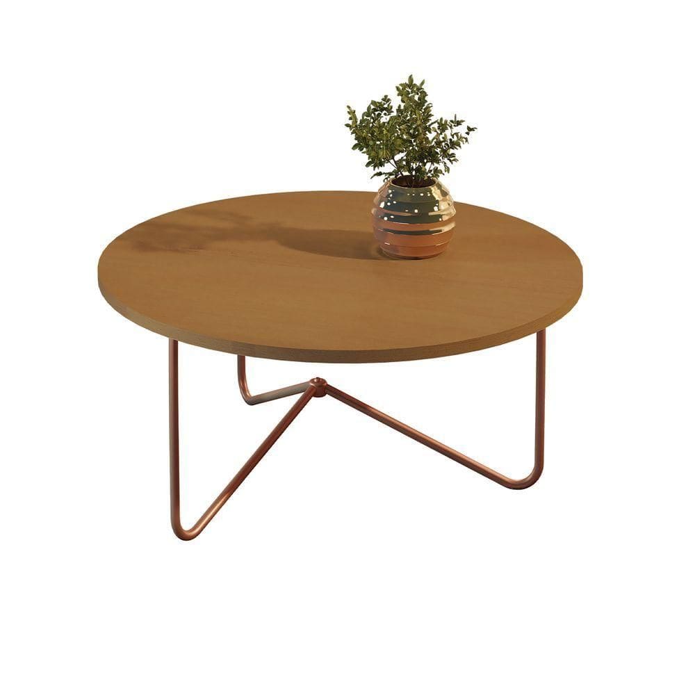 Mesa De Centro Jb 8006 Luxo Pe Bronze - Moveis Jb