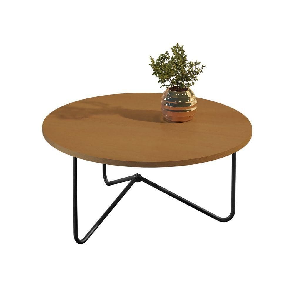 Mesa De Centro Jb 8006 Luxo Nature Pe Preto - Moveis Jb
