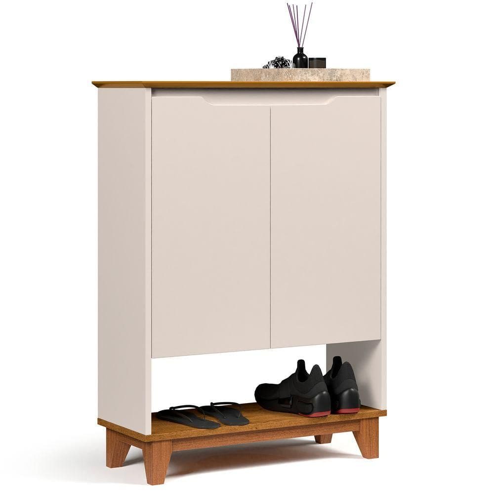 Sapateira Hall Flow Off White Com Freijo