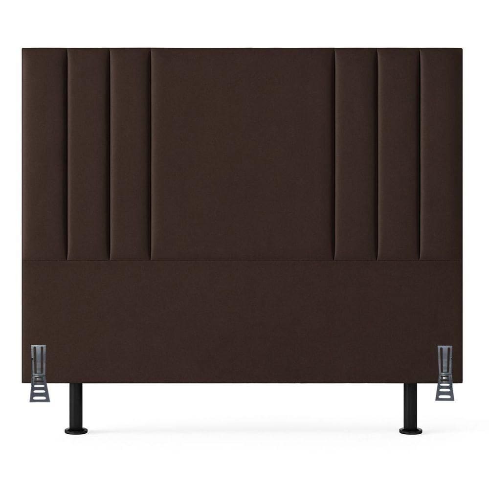 Cabeceira 195 Cm Suede Moderna King Clássica Cama Box Frame Cor:marrom