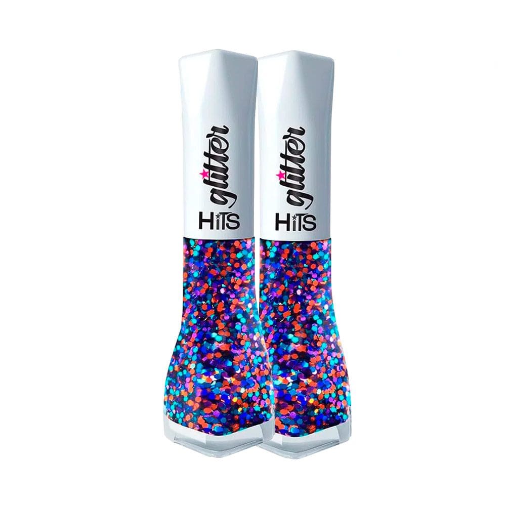 Kit 2 Esmalte Hits Glitter Cor Barcelona 8ml