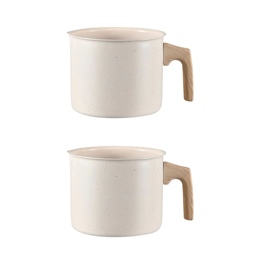 Kit 2 Leiteiras Ecoglide 1630ml Vanilla Compatível Com Gás, Indução, Vitrocerâmica e Elétrico