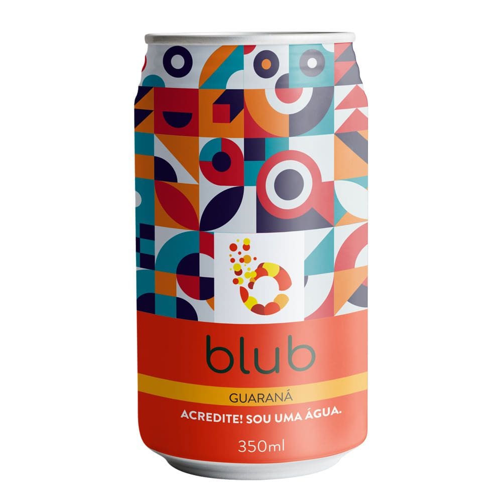 Água Blub Sabor Guaraná Gaseificada Lata 350ml