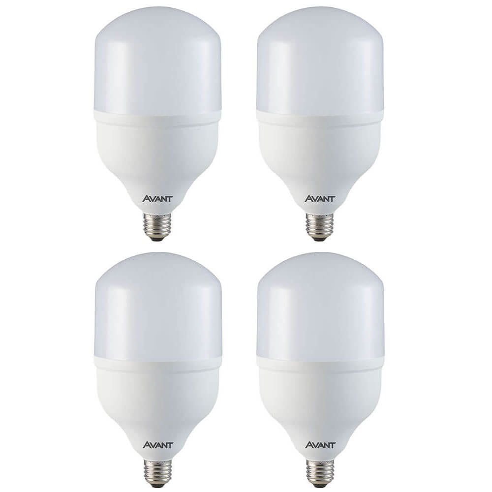 Kit 4 Lâmpadas LED Bulbo Avant Branco 50W Bivolt Base E27 6500K MK4000G - CÓD 289301373