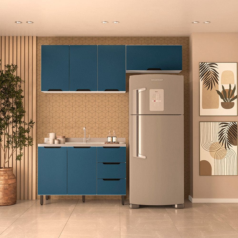 Guarda Roupa Casal 6 Portas 4 Gavetas MDF Nantes Luciane