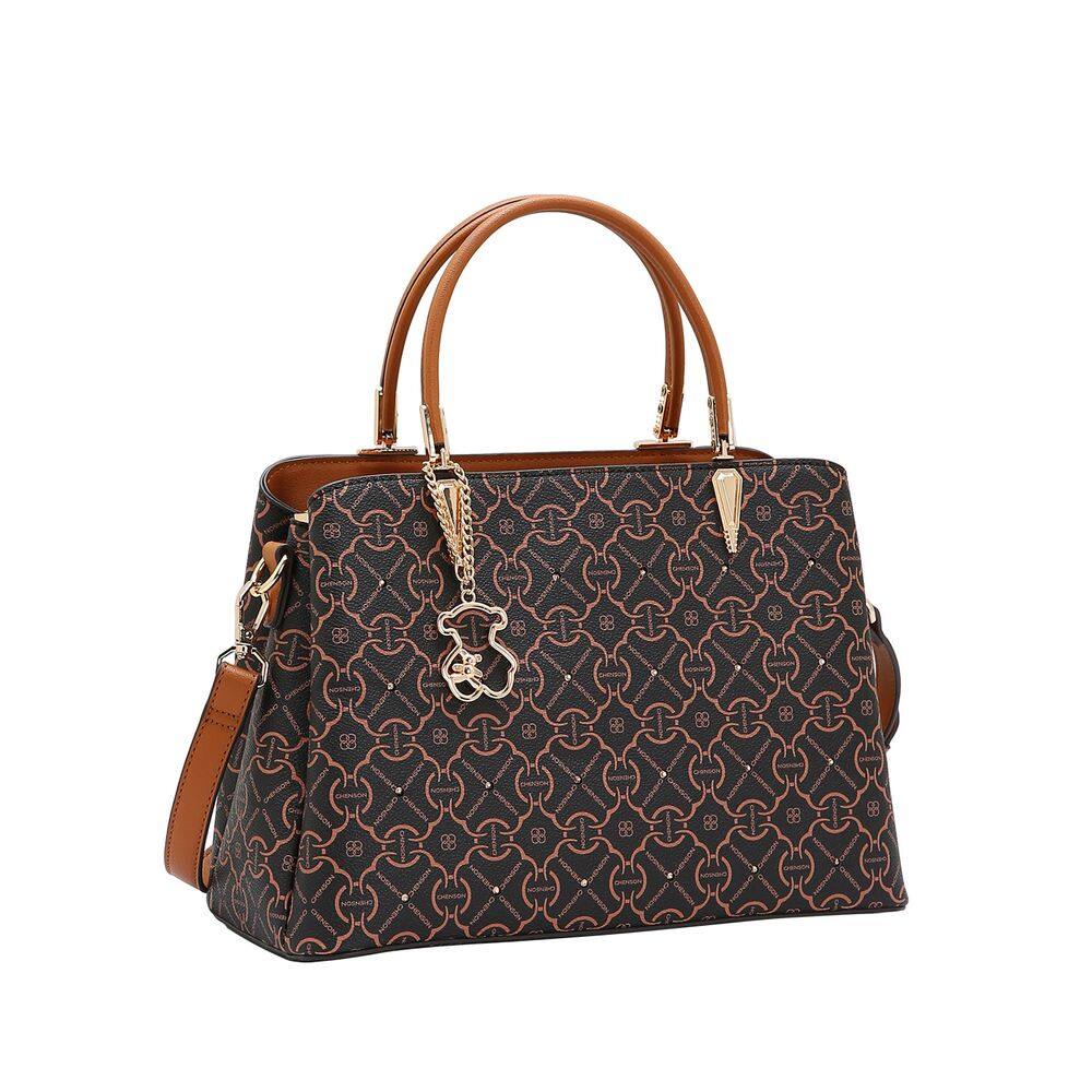 Bolsa Feminina Classic Cristal Estruturada Casual - Chenson 3485354 Café