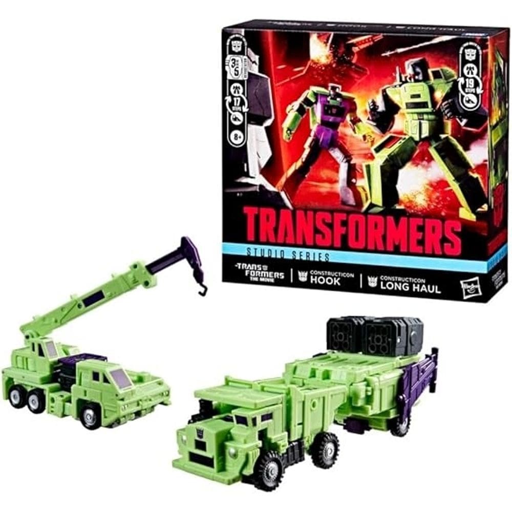 Transformers O Filme Studio Series Constructicon Long Haul & Constructicon Hook – Hasbro