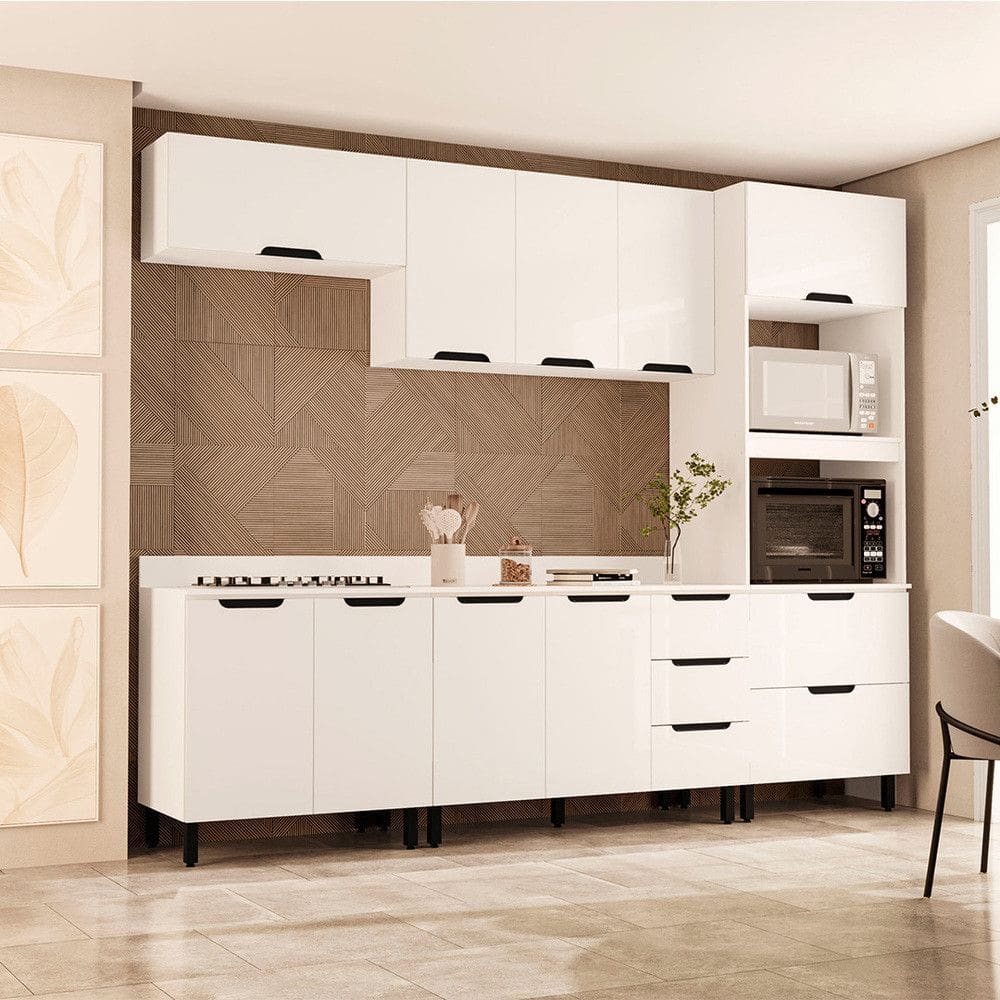 Guarda Roupa Casal 6 Portas 4 Gavetas MDF Nantes Luciane