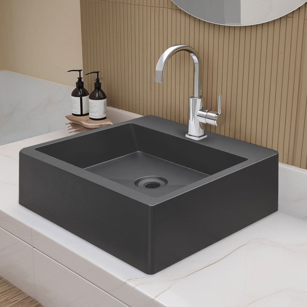 Lavatorio Cuba para banheiro 40cm - Genova Cinza